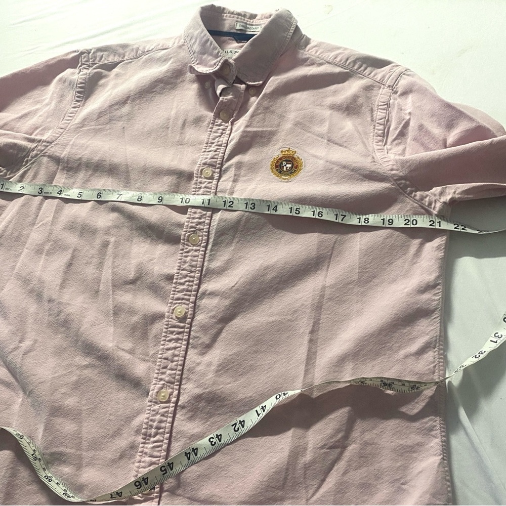 U.S. Polo Assn. Light Pink Button-Down Shirt Tailored fit with Embroidered Crest - Picture 5 of 6